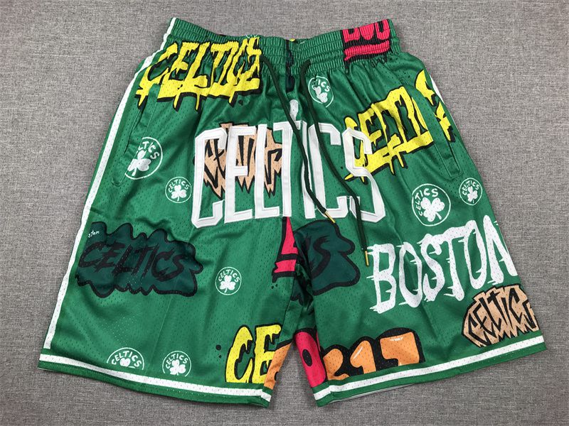 2025 Men NBA Boston Celtics Shorts Green style 2